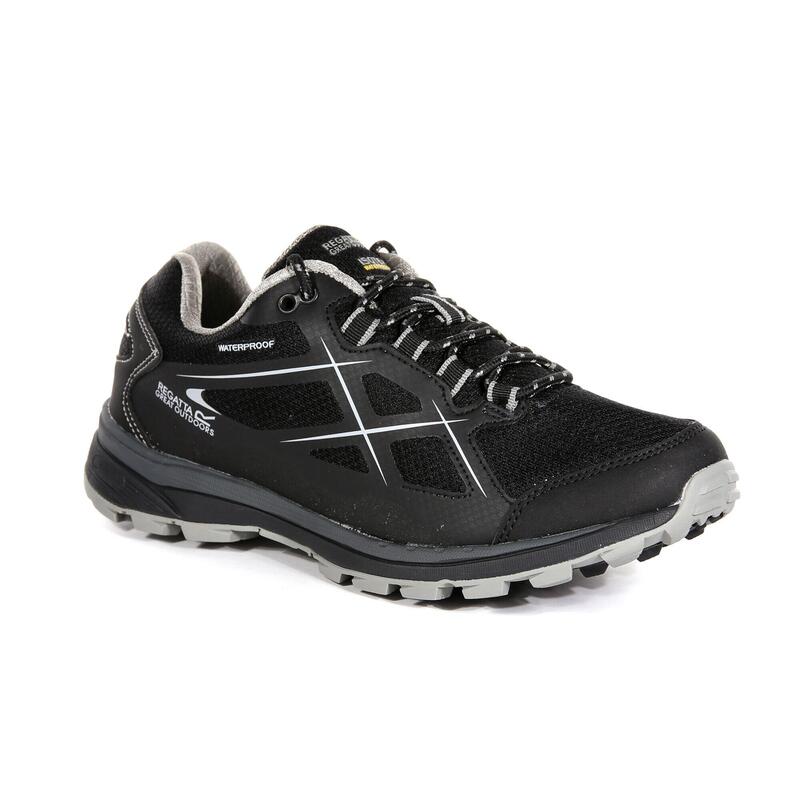 Womens/Ladies Kota XLT Plain Hiking Shoes (Black/Light Steel)