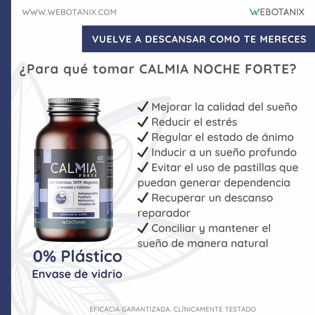 Calmia Night Forte com 5-HTP, Melatonina, Magnésio e L-Teanina – 60 cápsulas 7/7