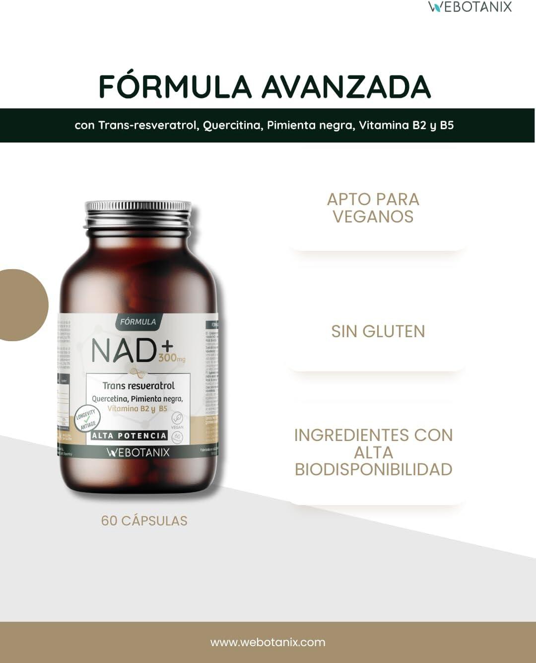 WeBotanix NAD+Resveratrol Fórmula 60 cápsulas 7/7