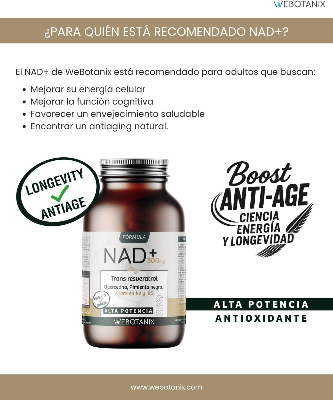 WeBotanix NAD+Resveratrol Fórmula 60 cápsulas 5/7