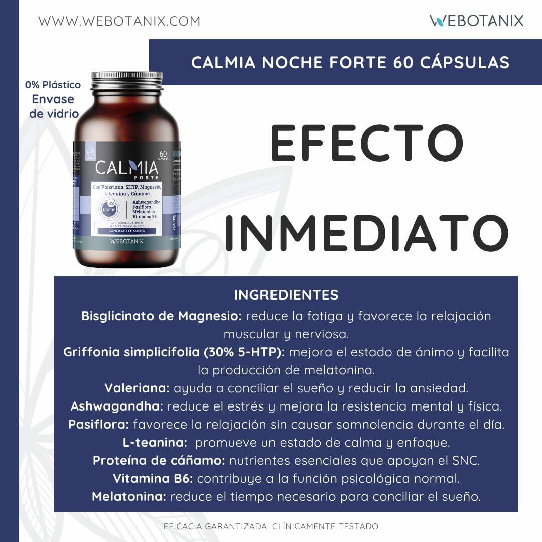 Calmia Night Forte com 5-HTP, Melatonina, Magnésio e L-Teanina – 60 cápsulas 5/7