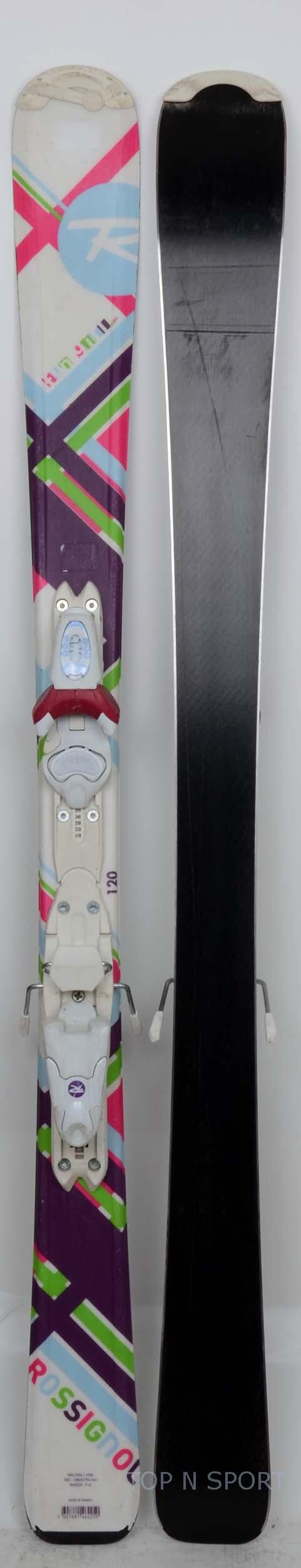 RECONDITIONNE - Skis junior Rossignol FUN GIRL - Skis d'occasion Junio - BON 4/5
