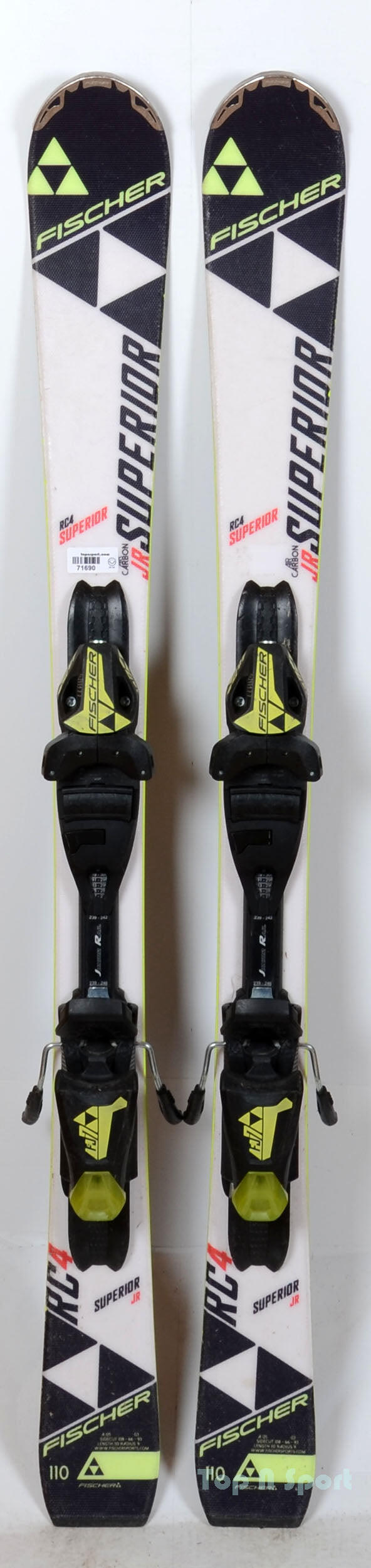 RECONDITIONNE - Skis junior Fischer RC4 SUPERIOR JR White - BON 2/5