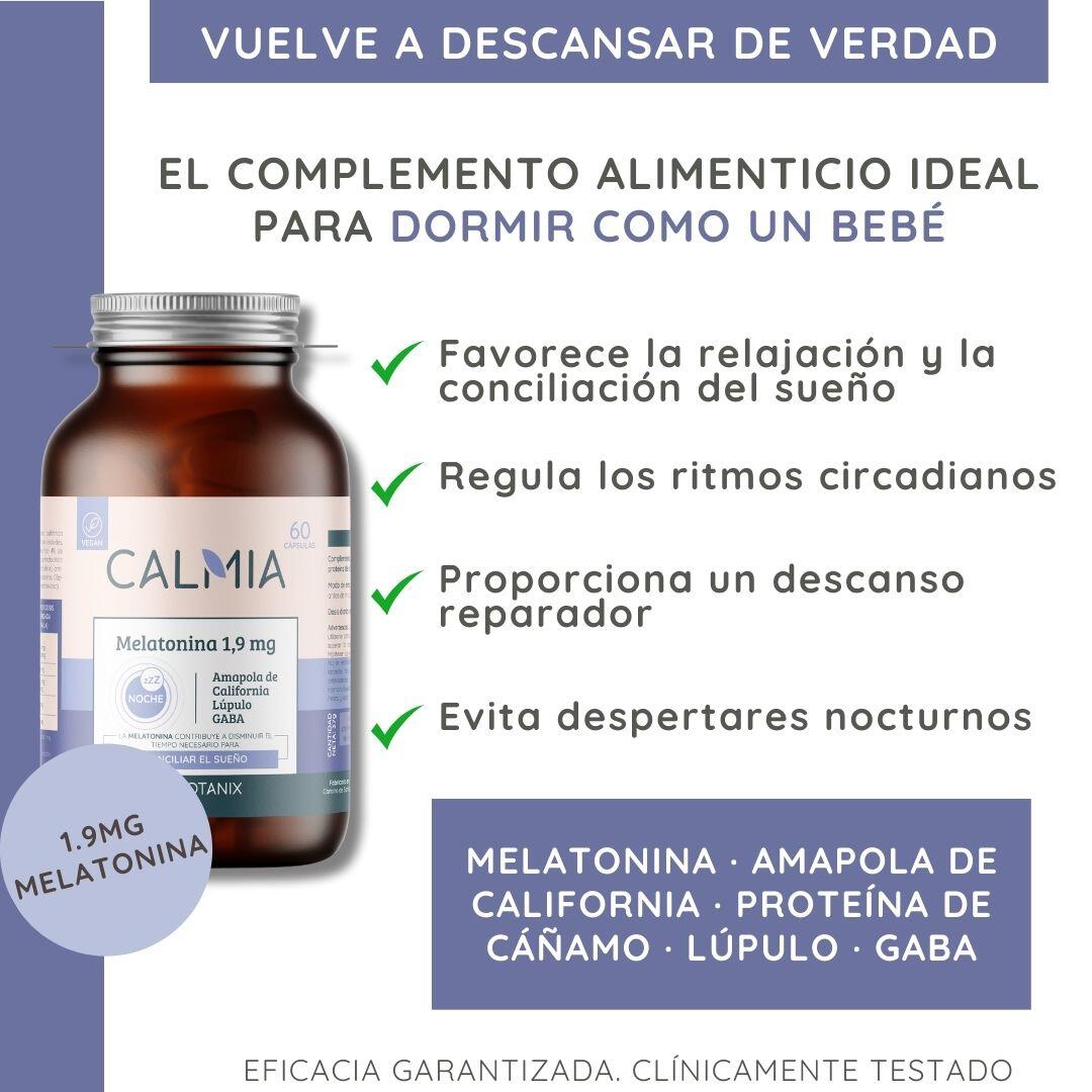 Calmia Night com Melatonina, GABA, Valeriana e Magnésio – 60 cápsulas 3/7