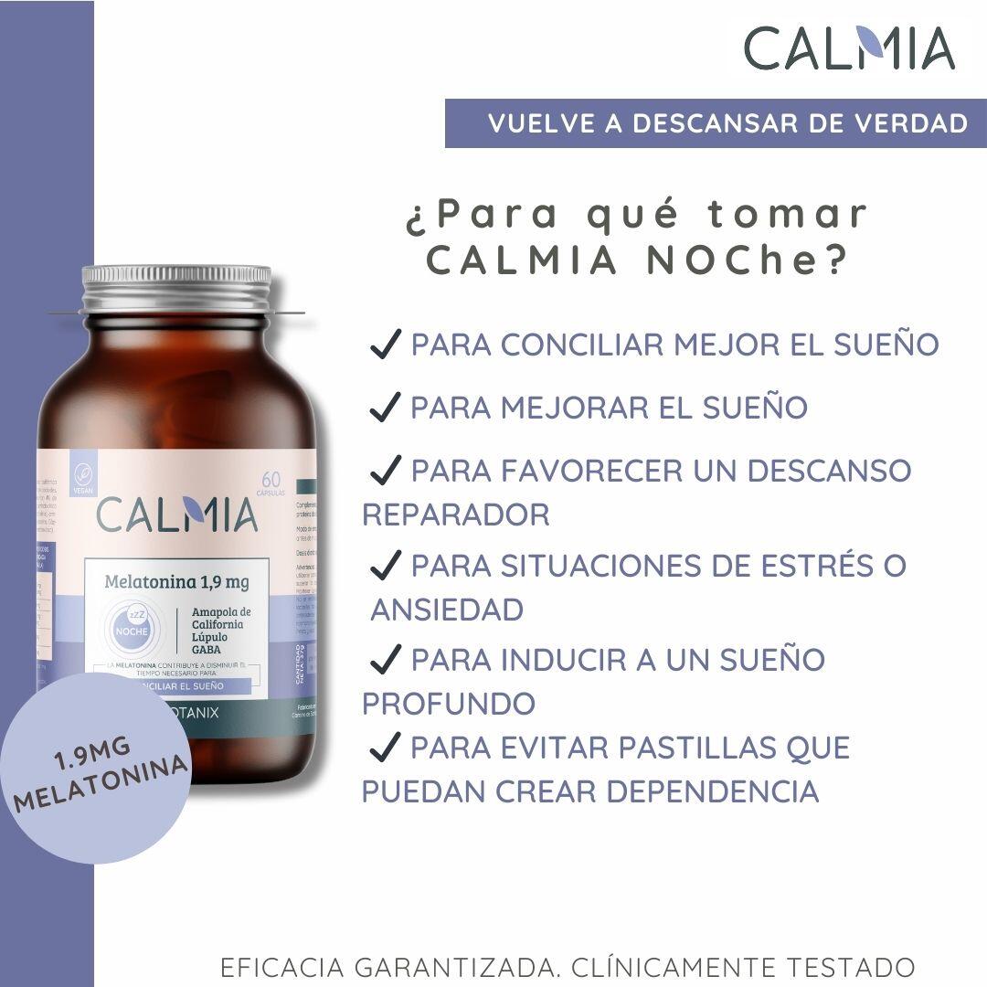 Calmia Night com Melatonina, GABA, Valeriana e Magnésio – 60 cápsulas 4/7