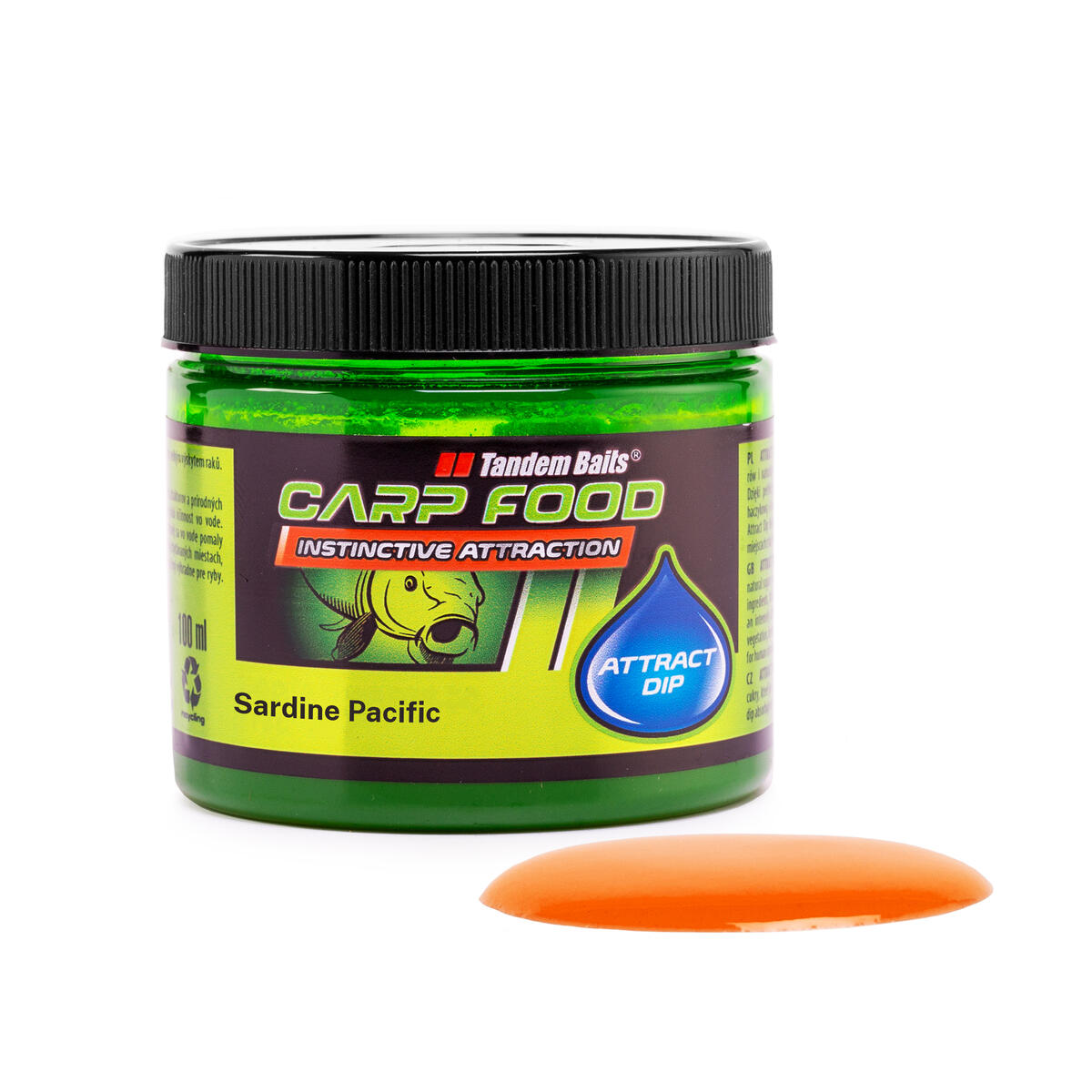 TANDEM BAITS Dip Carp Food Attract Pacifická Sardinka 100ml