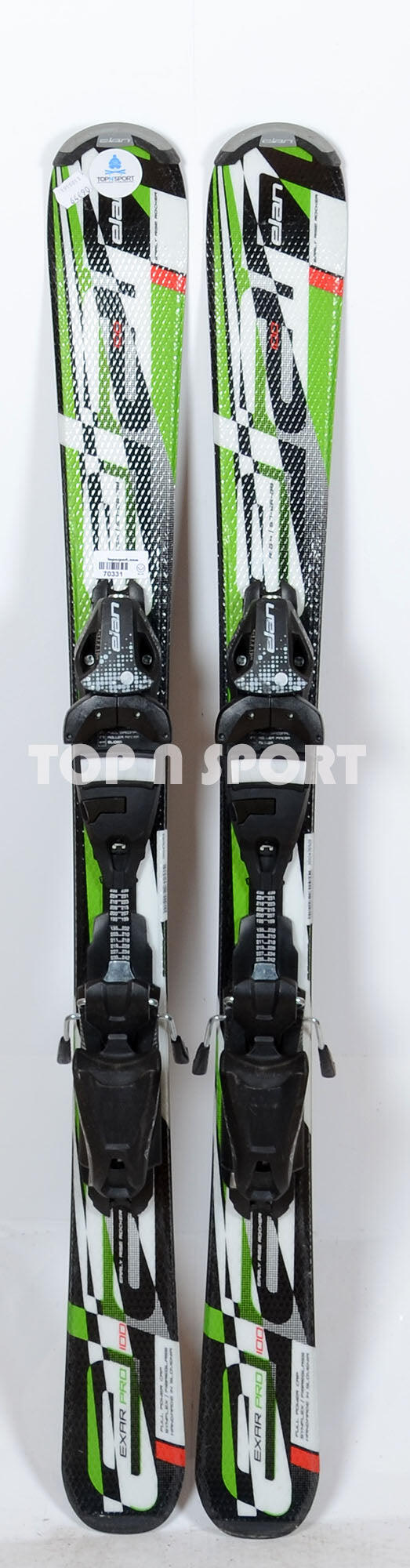 RECONDITIONNE - Skis junior Elan EXAR PRO Black/Green - BON 2/5