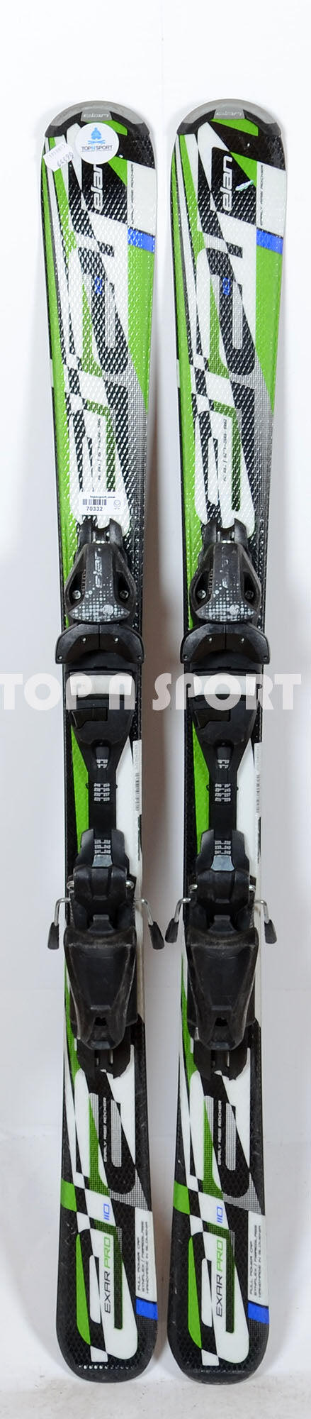 RECONDITIONNE - Skis junior Elan EXAR PRO Black/Green - BON 4/5