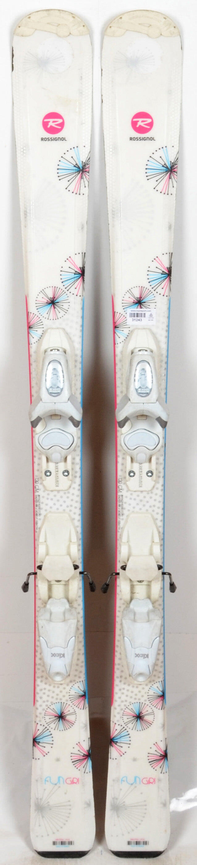 RECONDITIONNE - Skis junior Rossignol FUN GIRL full white - BON 2/2