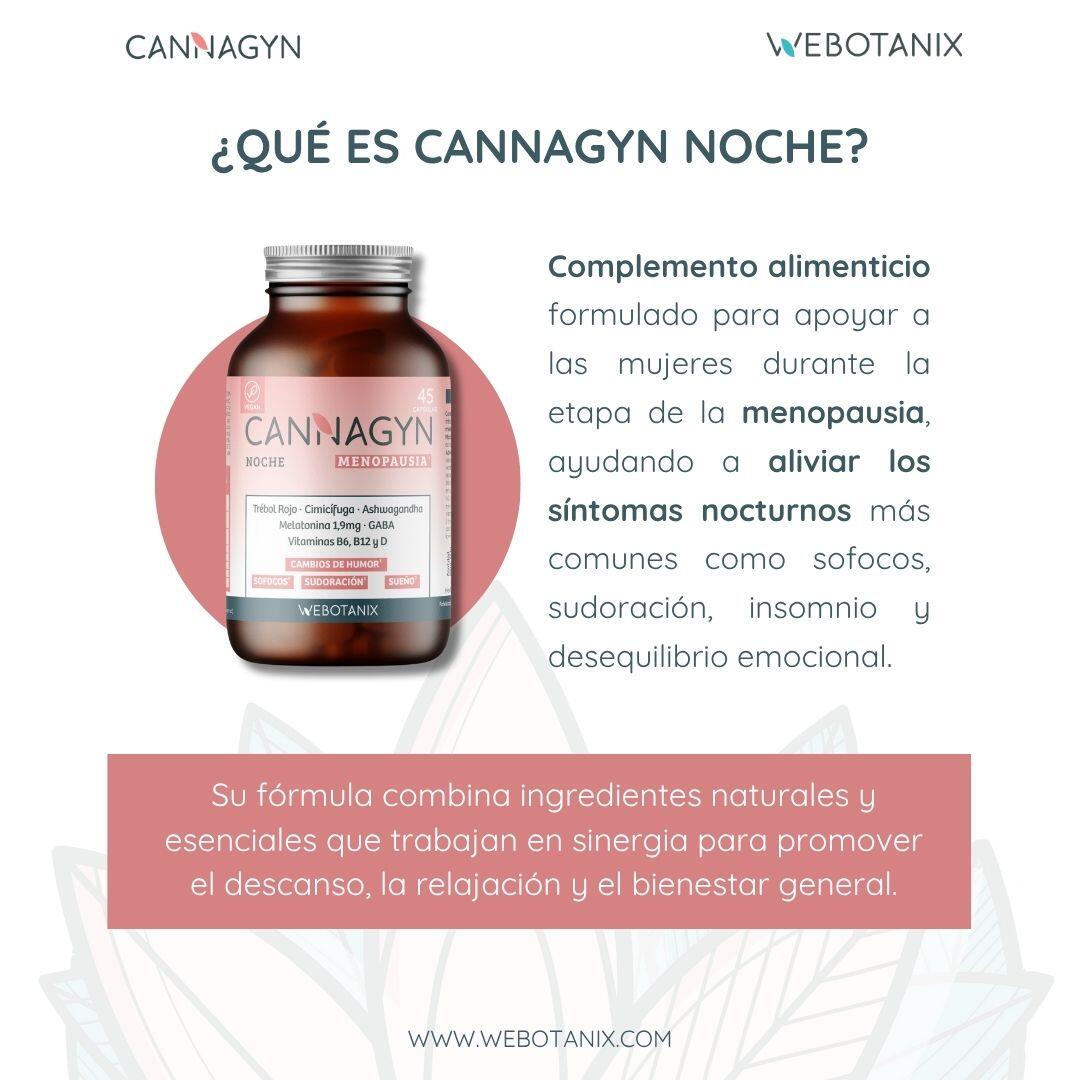 Cannagyn Night Menopause com Trevo Vermelho Cimicifuga e Melatonina 45 cápsulas 3/6