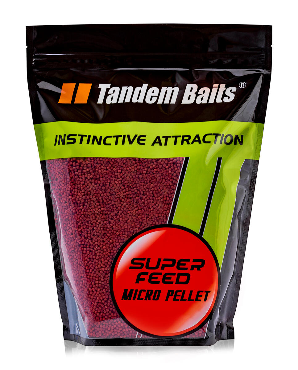TANDEM BAITS Pelety SuperFeed Micro Carp Jahodový krém 2mm 1kg