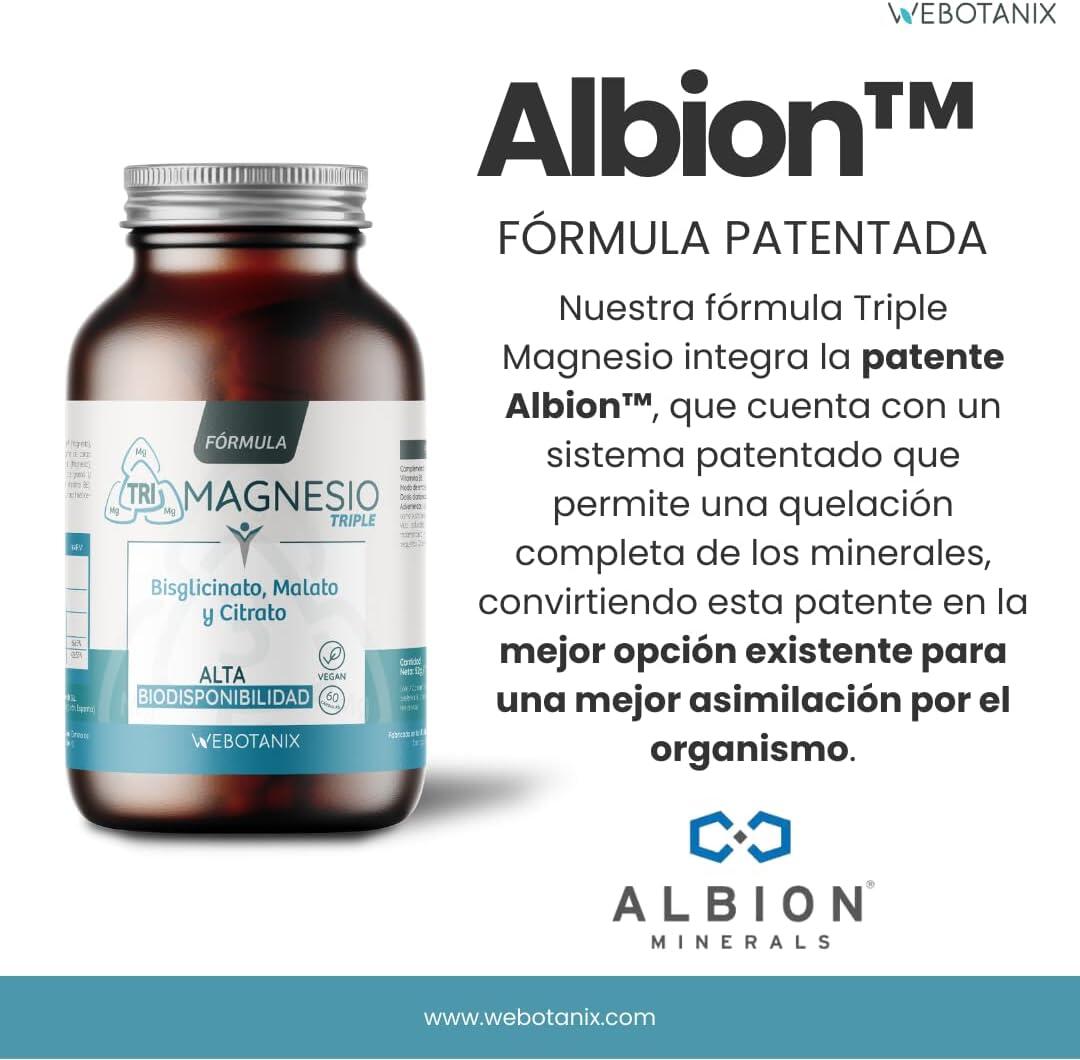 WeBotanix Triple Magnesio Fórmula 60 capsulas 5/7
