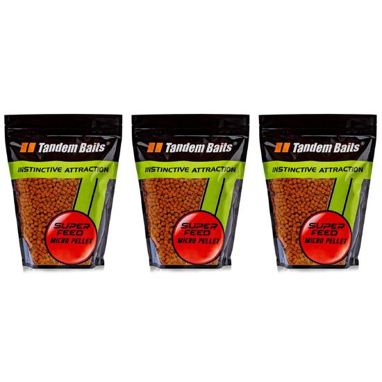 Micro-pellet karpiowy SuperFeed 6 mm / 1 kg – Zestaw Rybny (3 sztuki)