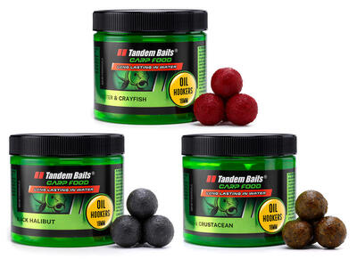 Carp food olie boilies - hookers fish mix 3-pack set 18mm 120g