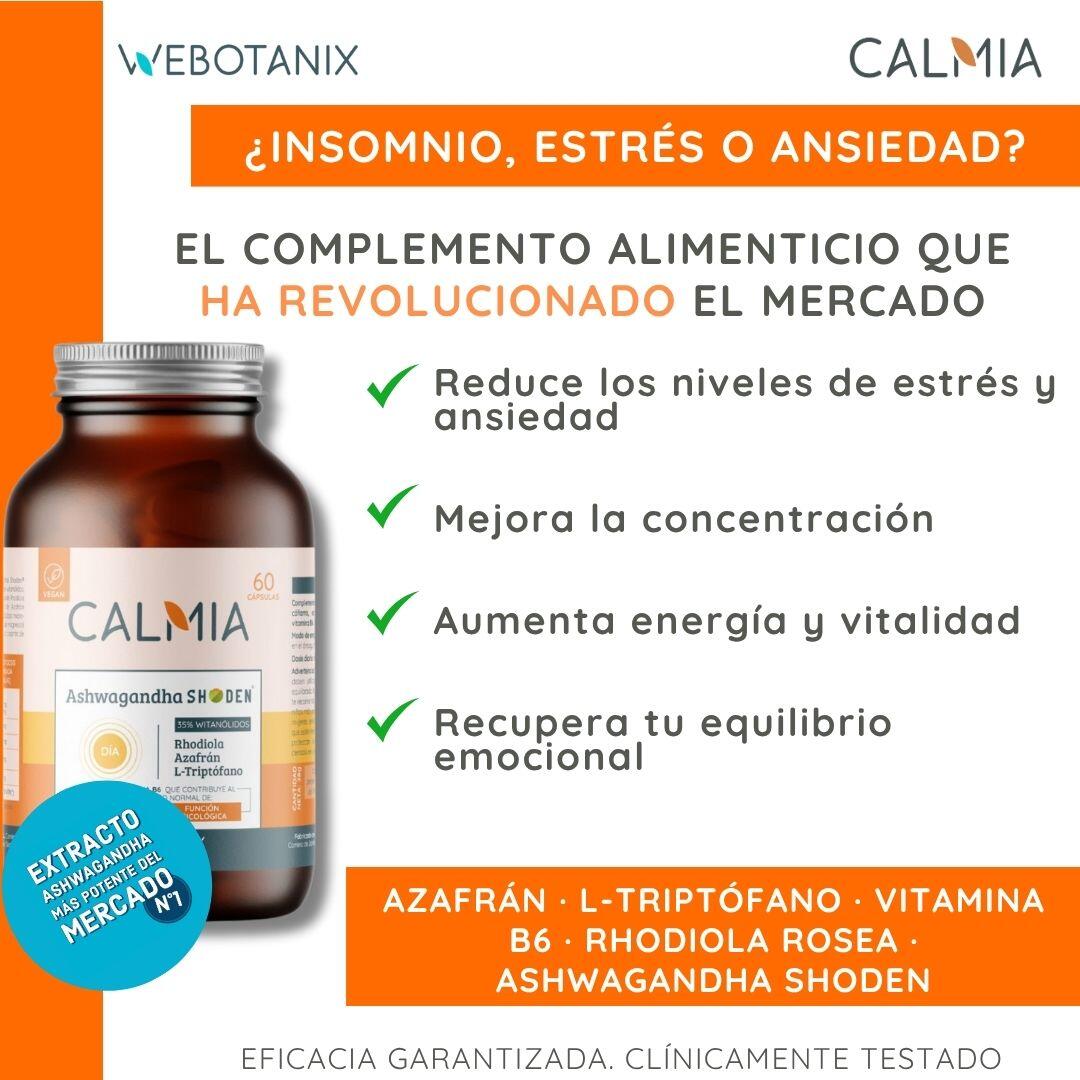 Calmia Day com Shoden® Ashwagandha, Açafrão e Rhodiola – 60 Cápsulas 5/6
