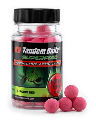 Superfeed fluo pop-up mini boilies chili & robin red 12mm 30g