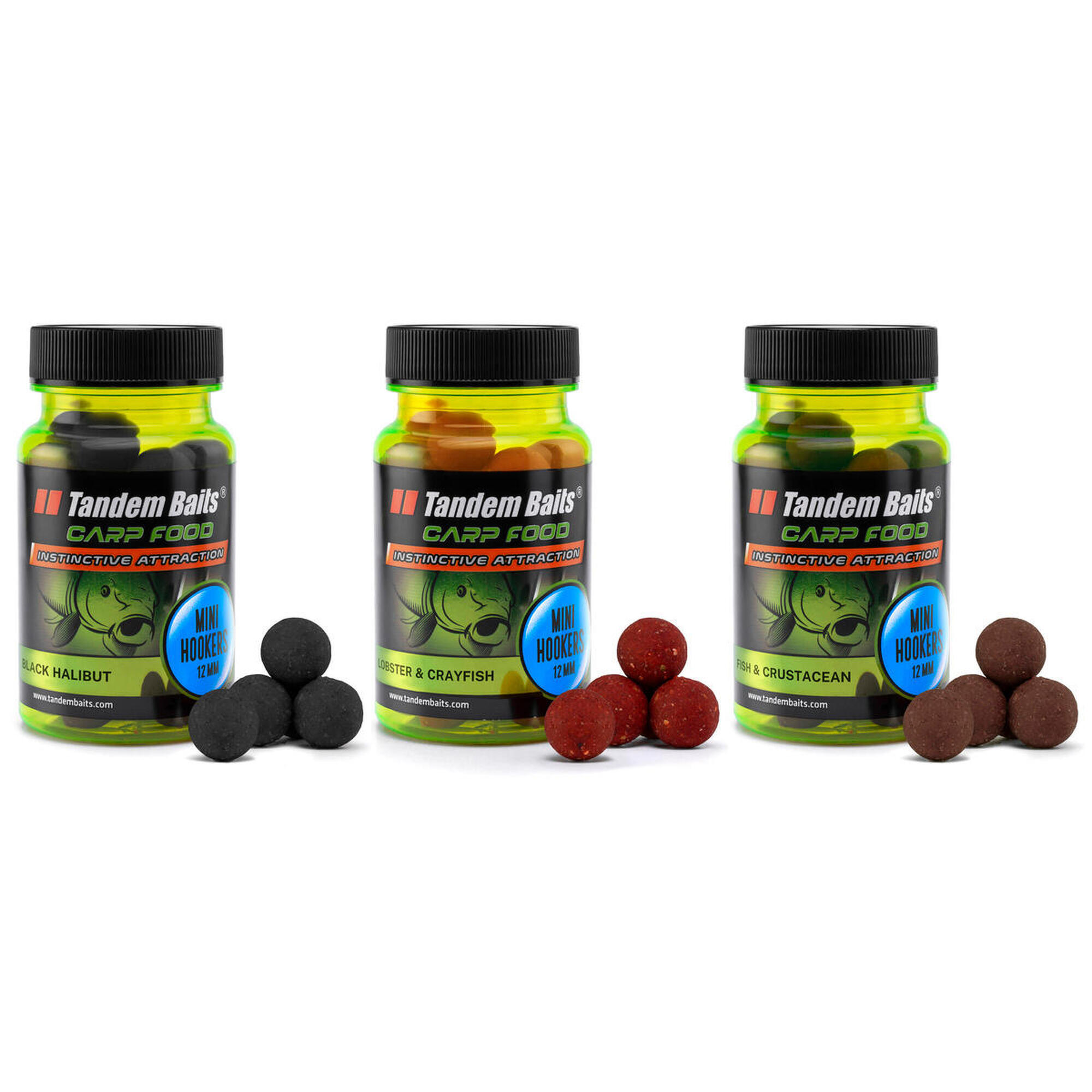 TANDEM BAITS Chytací boilies Carp Food Perfection Rybí Mix 12mm 50g 3ks
