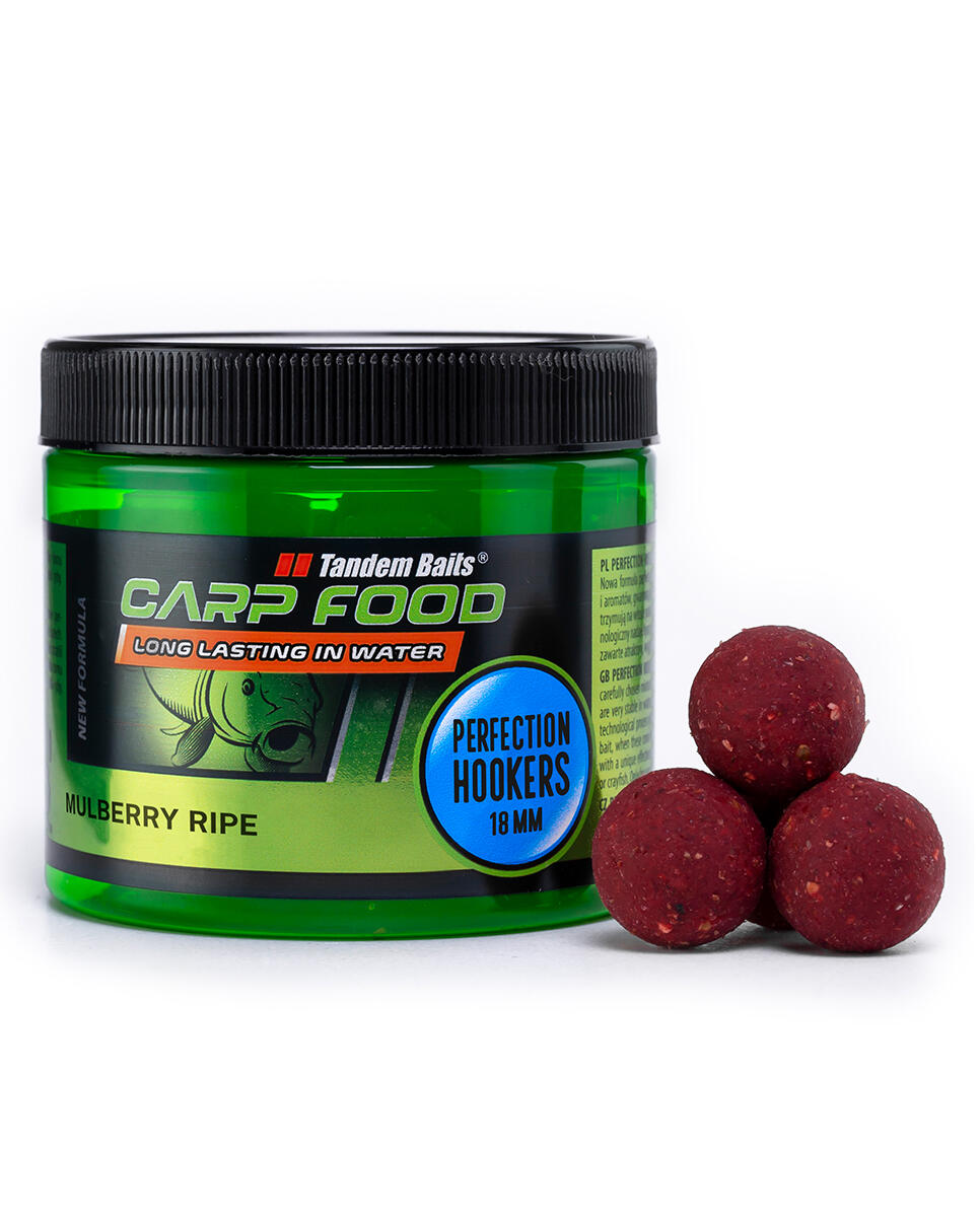 TANDEM BAITS Chytací boilies Carp Food Perfection Zralá Moruše 18mm 120g