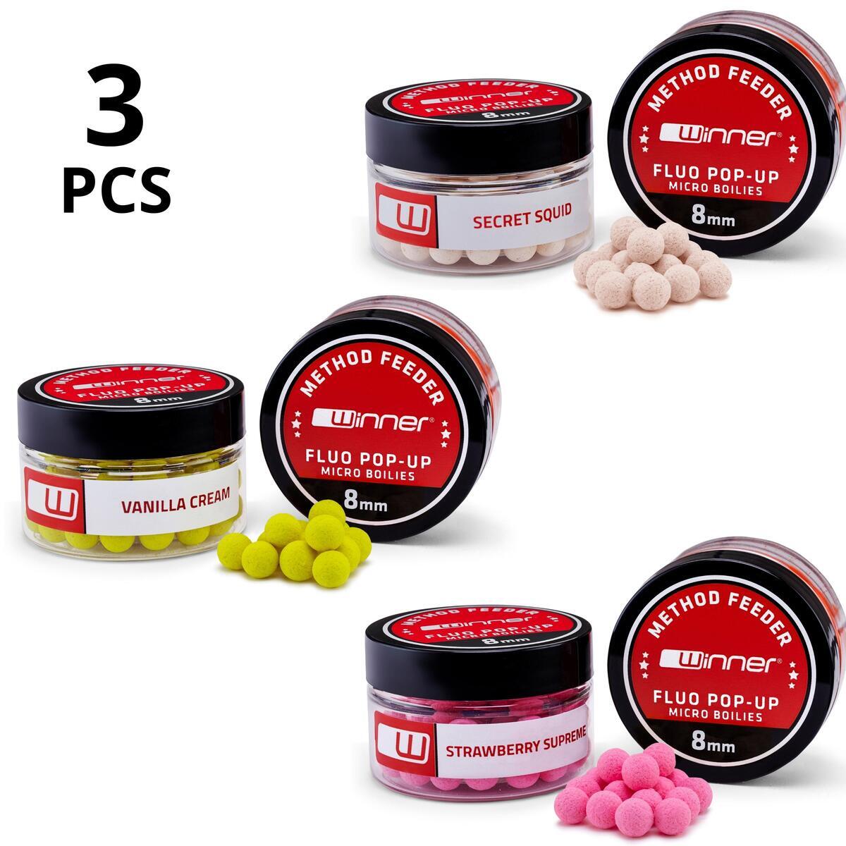 Method/Feeder Mini Pop-Up Boilies Flavor Mix No 1 8mm/20g 3-Pack Set 2/7