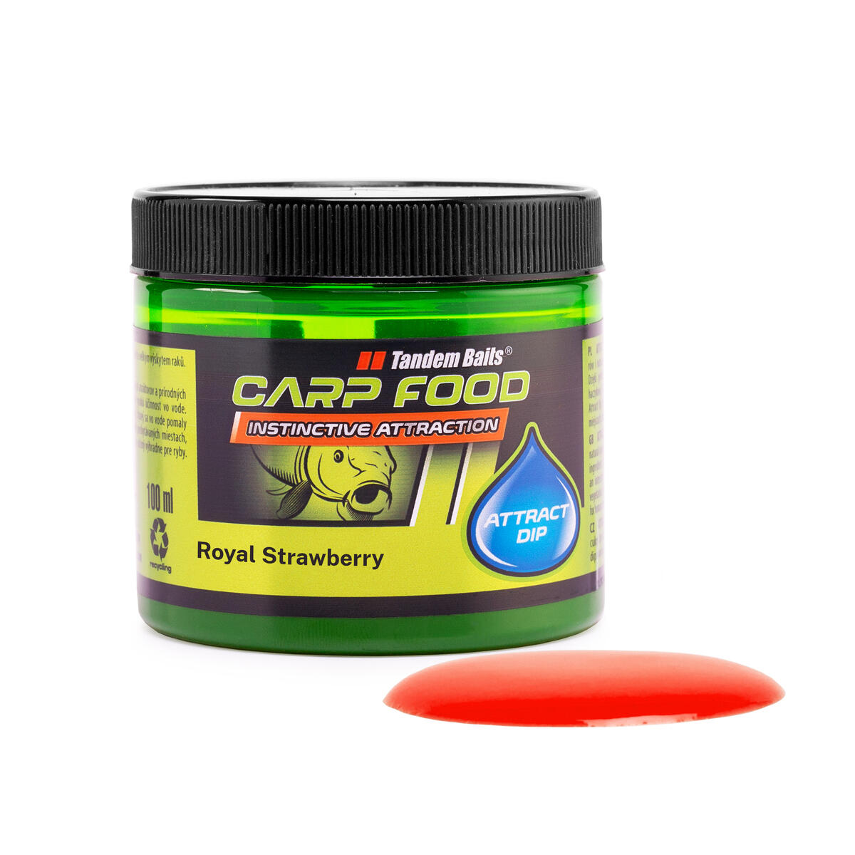 TANDEM BAITS Dip Carp Food Attract Perfektní Jahoda 100ml