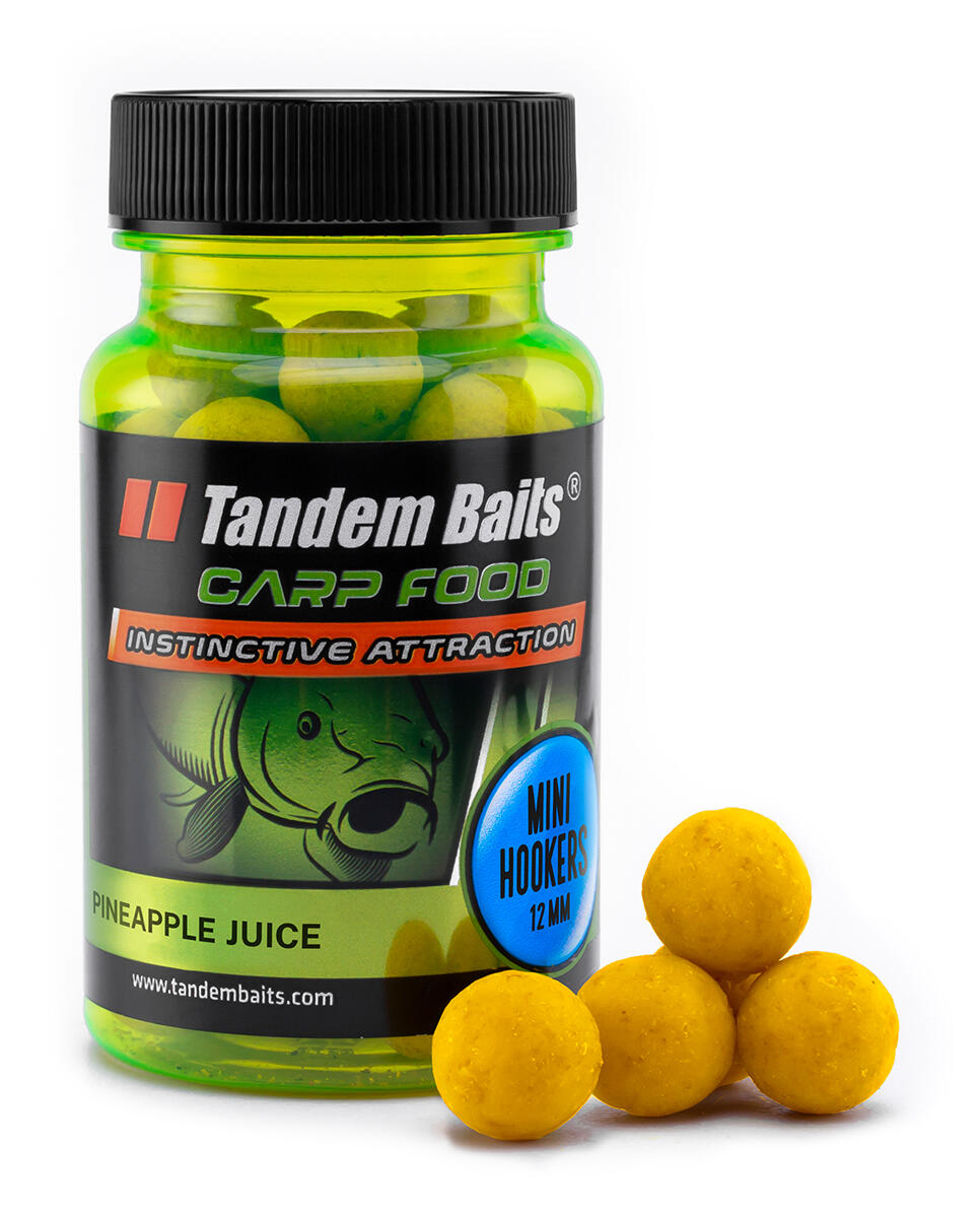 TANDEM BAITS Chytací boilies Carp Food Perfection Ananasový džus 12mm 50g