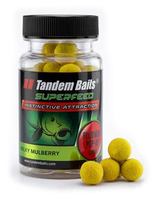 Superfeed fluo pop-up mini boilies milky mulberry 12mm 30g