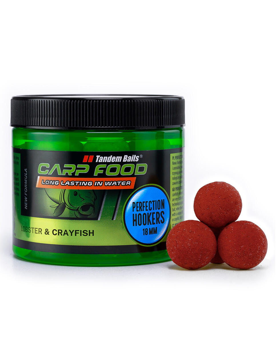 TANDEM BAITS Chytací boilies Carp Food Perfection Humr & Rak 18mm 120g