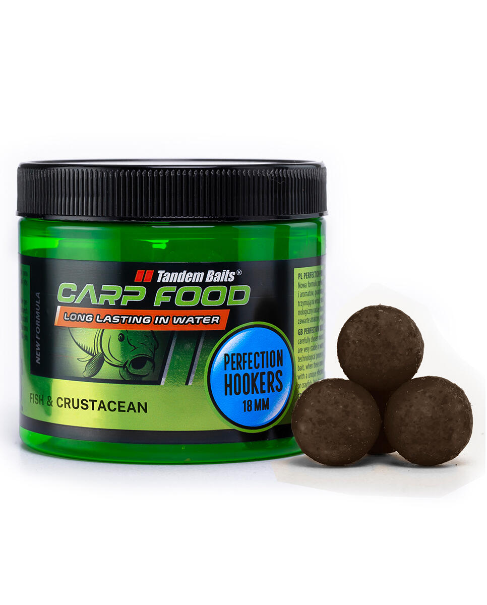 TANDEM BAITS Chytací boilies Carp Food Perfection Ryba & Škeble 18mm 120g