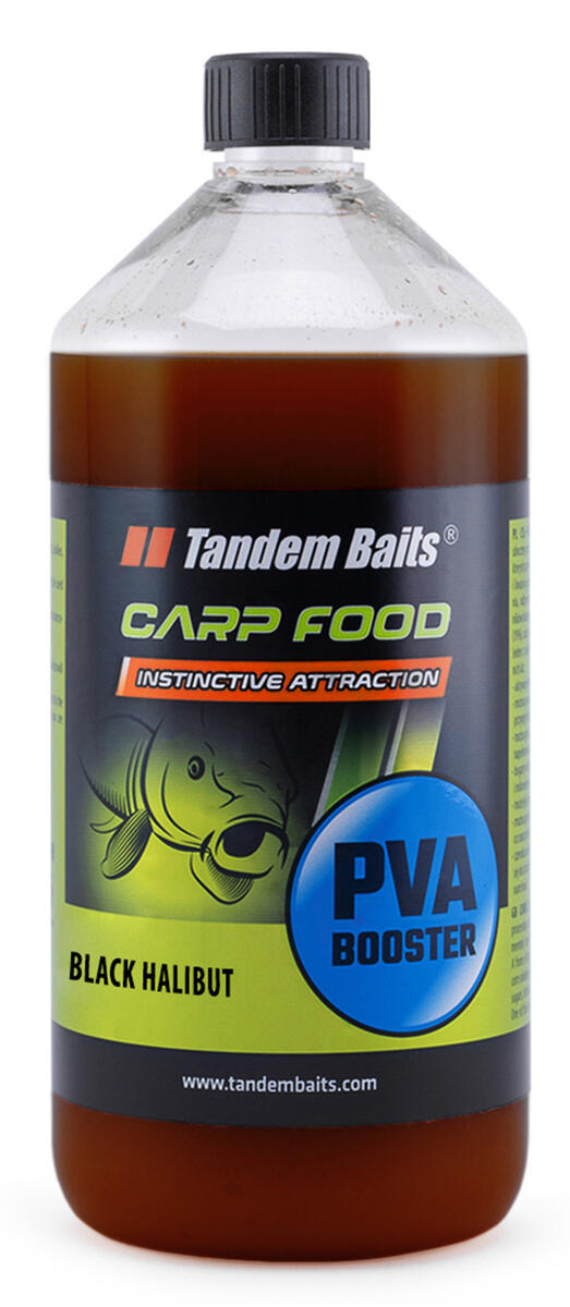 TANDEM BAITS Booster do PVA Carp Food Černý Halibut 1000ml