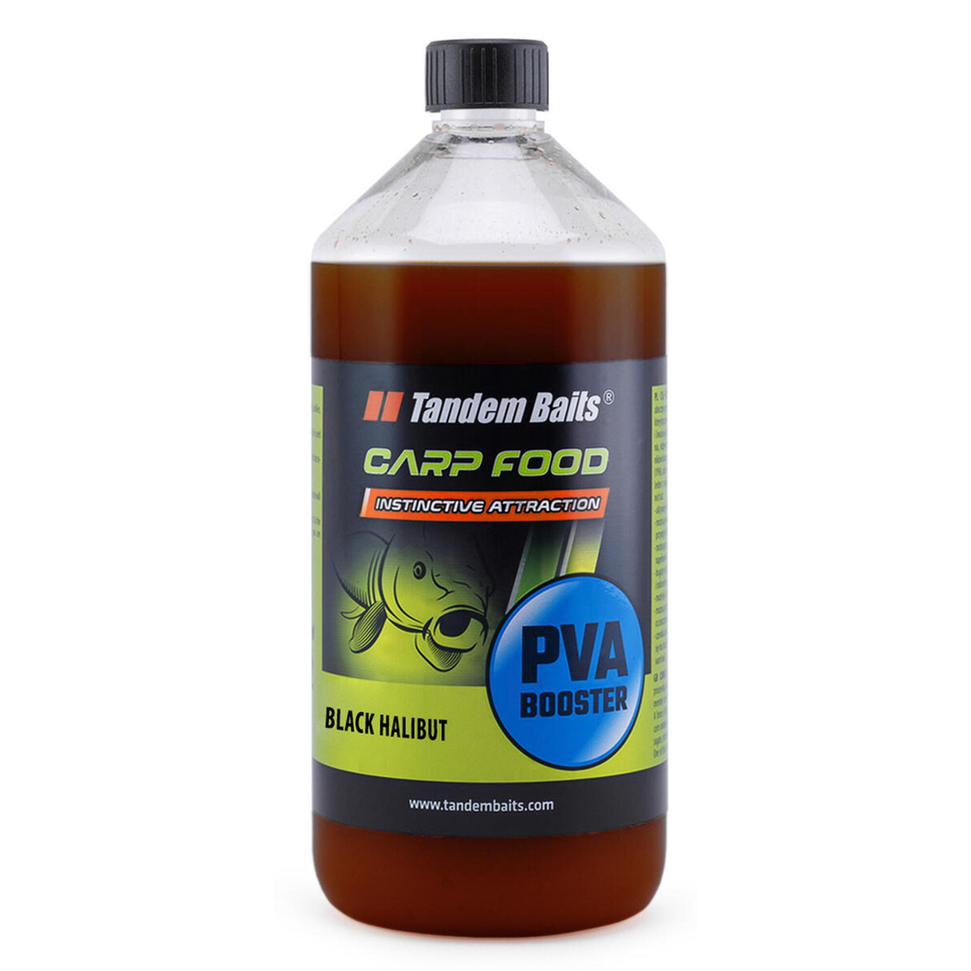 TANDEM BAITS Booster do PVA Carp Food Černý Halibut 1000ml