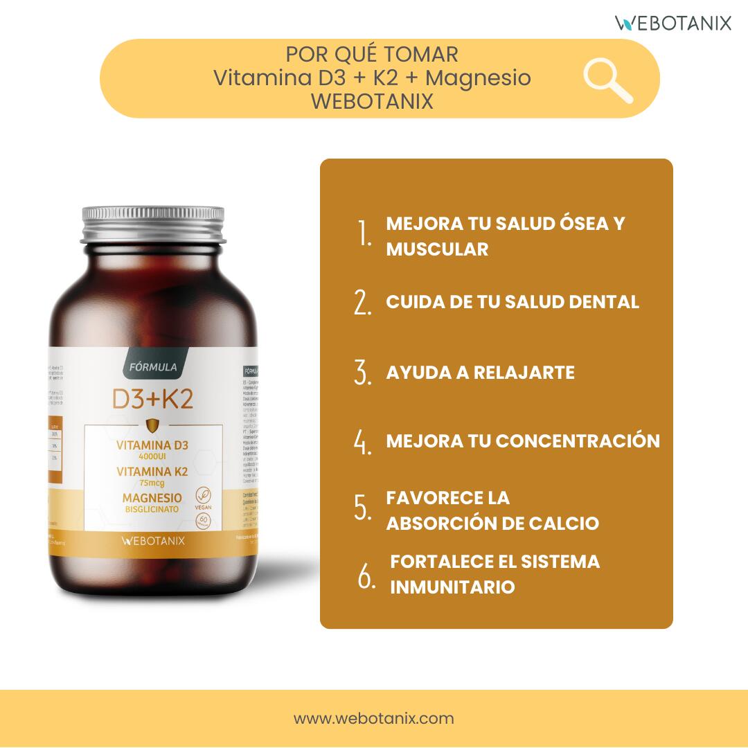 WeBotanix Vitamina D3+K2 Fórmula 60 cápsulas 4/7