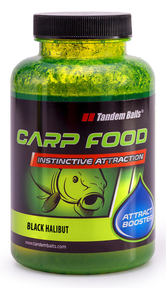 TANDEM BAITS Booster do PVA Carp Food Černý Halibut 300ml