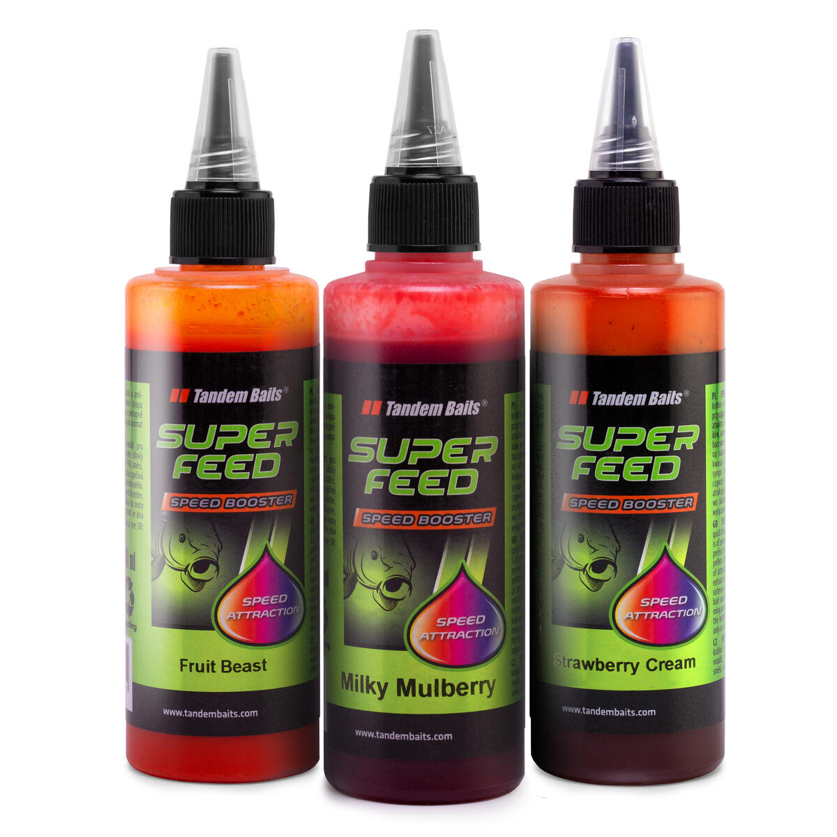 TANDEM BAITS Booster SuperFeed Speed Ovocný Set 100ml 3ks