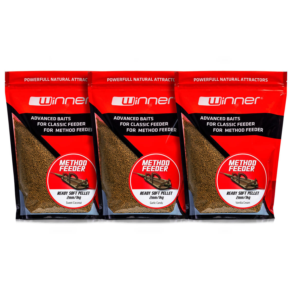 TANDEM BAITS Pelety Method/Feeder Winner Sladké 2mm 1kg 4ks