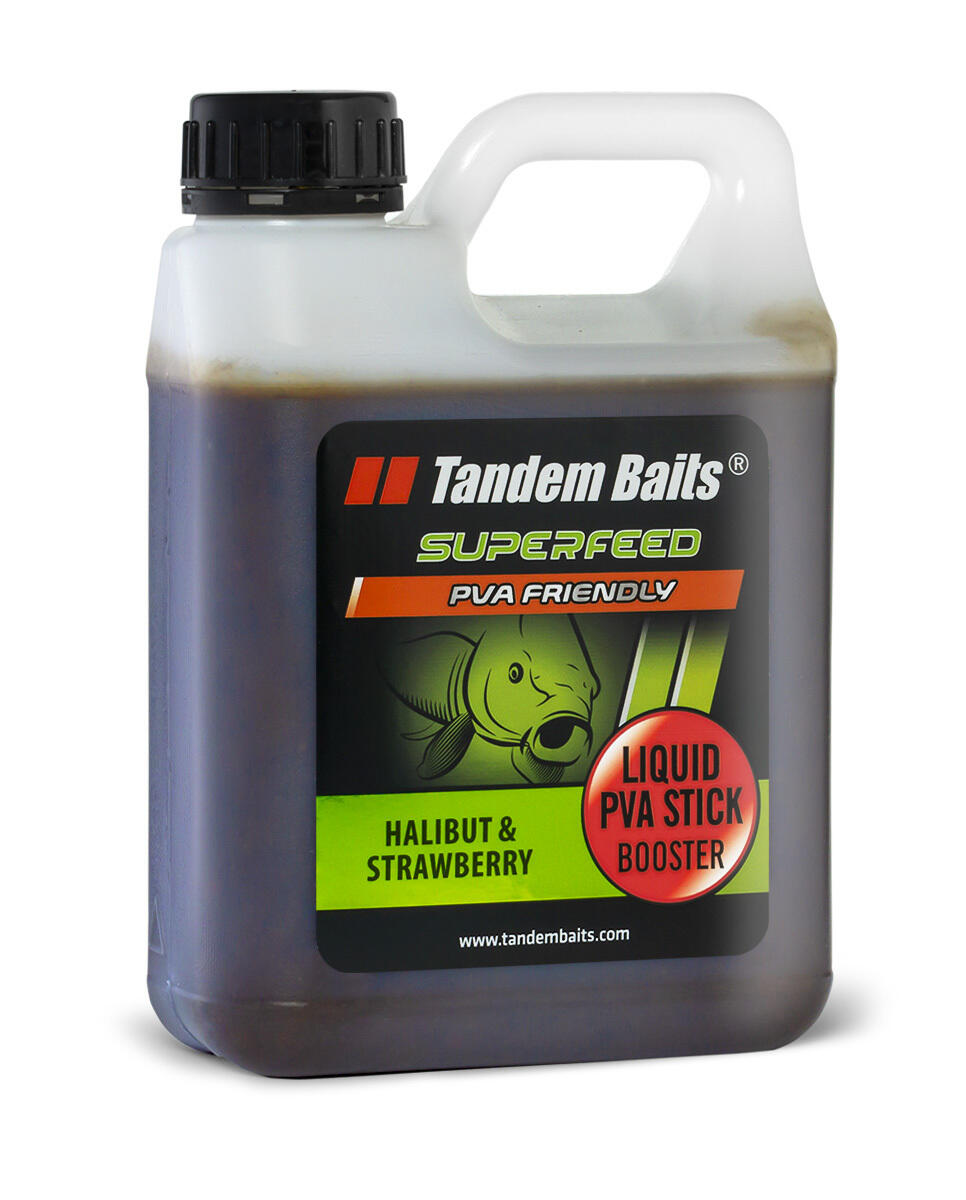 TANDEM BAITS Booster do PVA SuperFeed Liquid Carp Halibut & Jahoda 1000ml