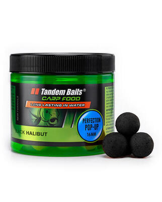 Carp food perfection pop-up boilies zwarte halibut 16mm/70g