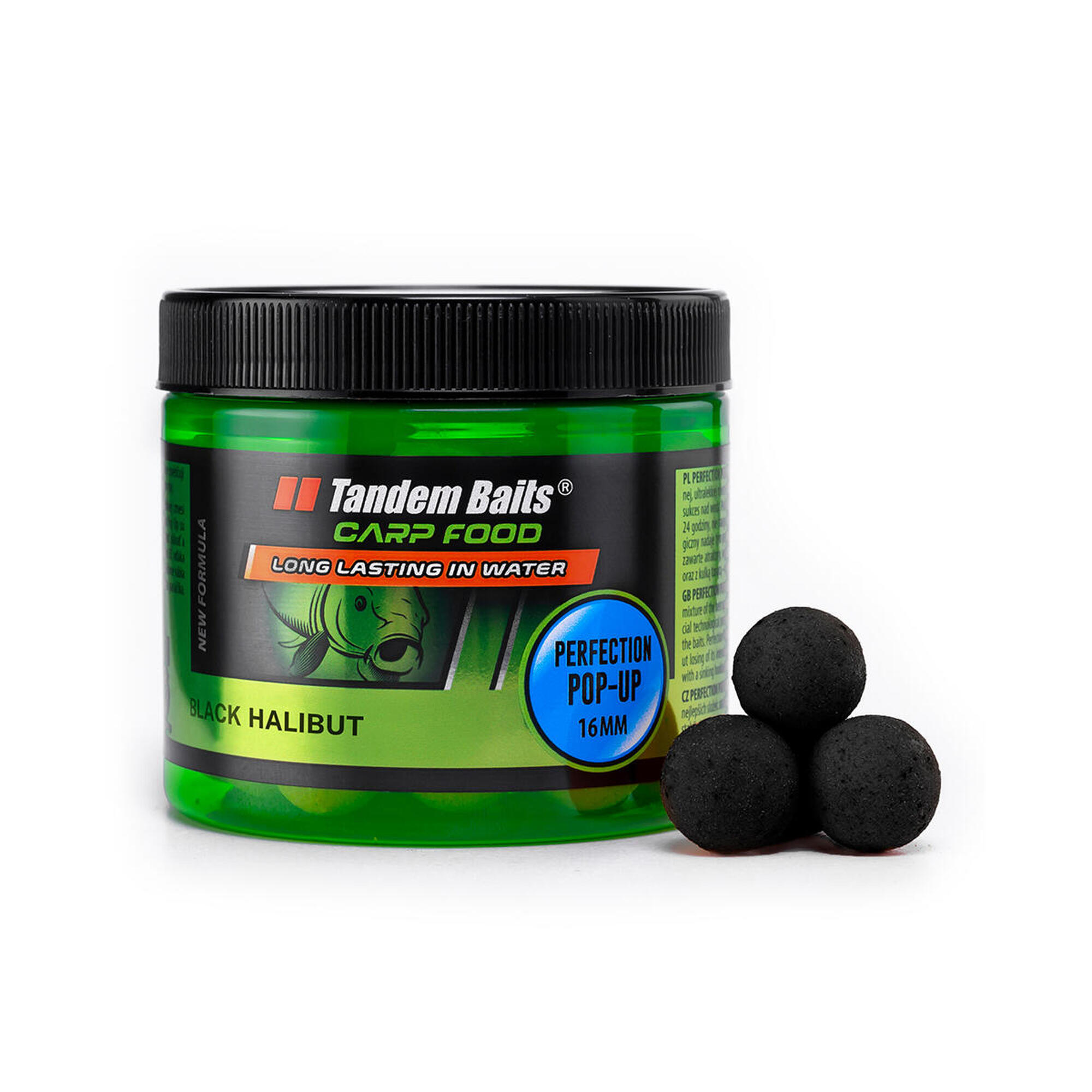 TANDEM BAITS Plovoucí boilies Carp Food Perfection Halibut 16mm 70g