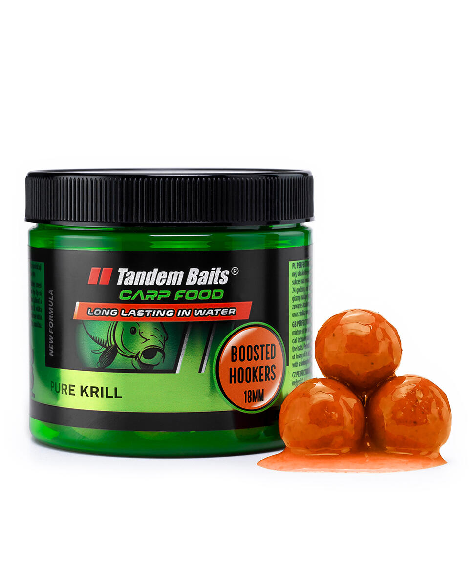 TANDEM BAITS Boostrované boilies Carp Food Čistý Krill 18mm 300g