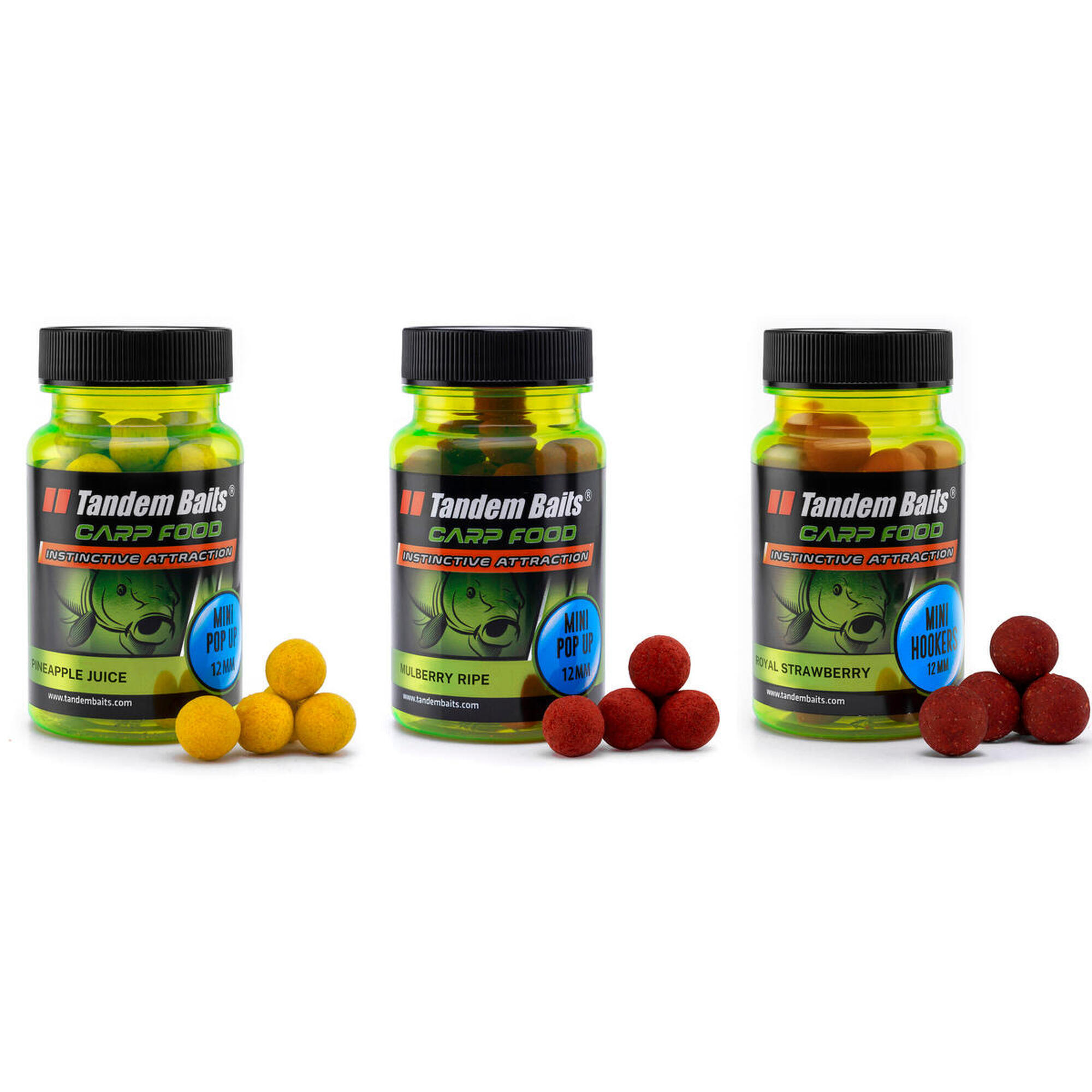 TANDEM BAITS Plovoucí boilies Carp Food Perfection Mini Ovocný Mix 12mm 30g 3ks