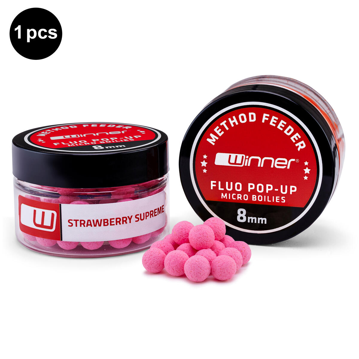 Mini kulki pływające do Method/Feeder 8mm/20g Truskawka Supreme