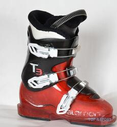 RECONDITIONNE - Salomon T3 RT Red - chaussures de ski d'occasion Junior - BON
