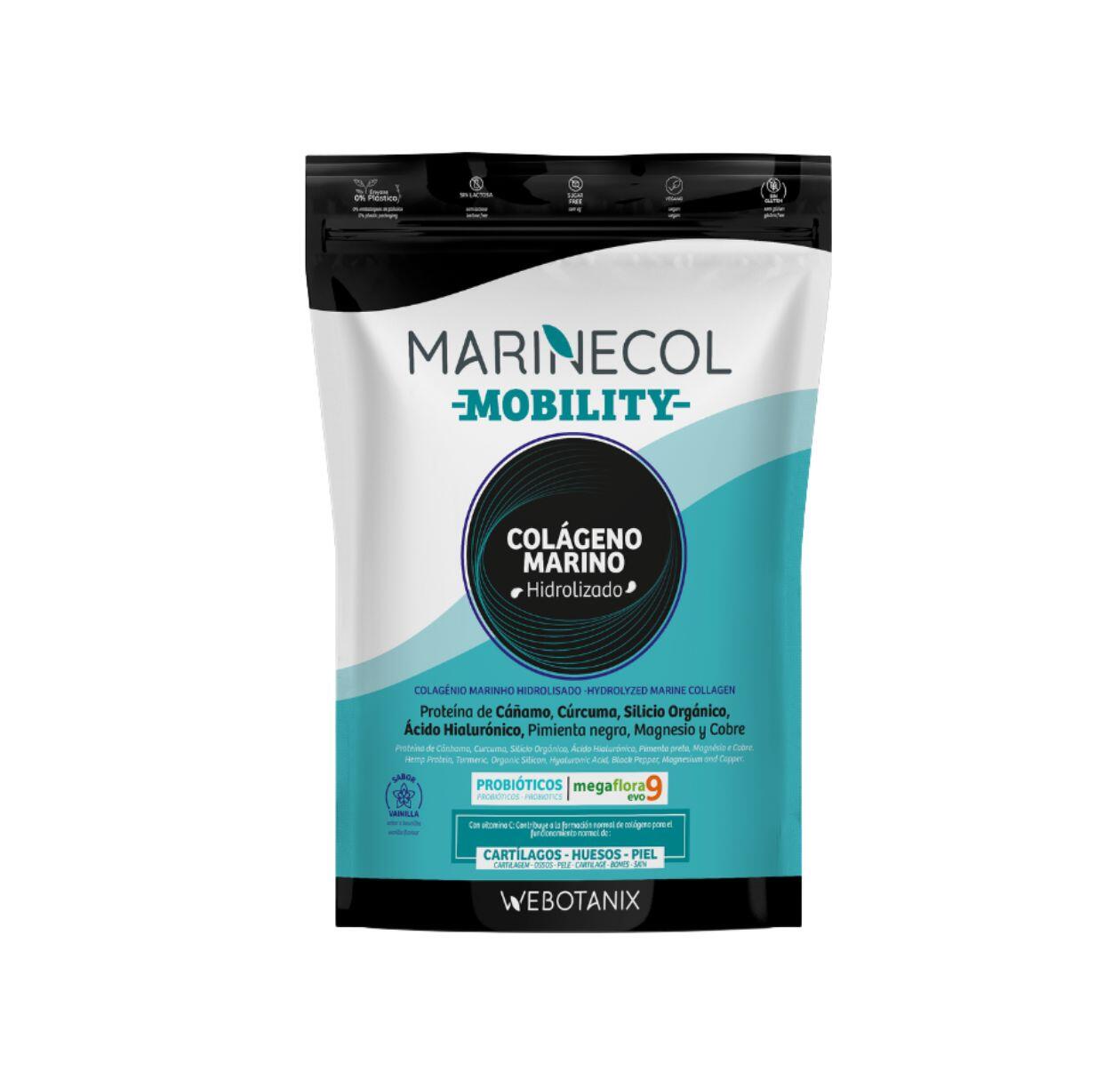 WEBOTANIX Marinecol Mobility com Colagénio Marinho, Cúrcuma, Magnésio e MegaFlora9 – 275 g