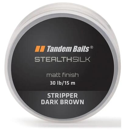 Plecionka przyponowa Stealth Silk Stripper Ciemny Brąz 15m/30 lb