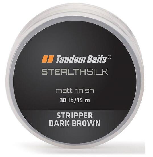 Plecionka przyponowa Stealth Silk Stripper Ciemny Brąz 15m/30 lb