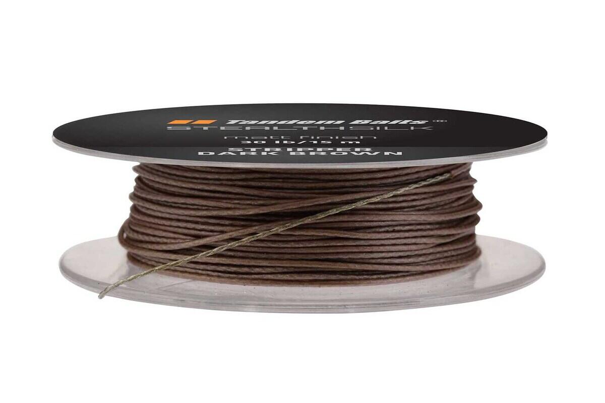 Plecionka przyponowa Stealth Silk Stripper Ciemny Brąz 15m/30 lb
