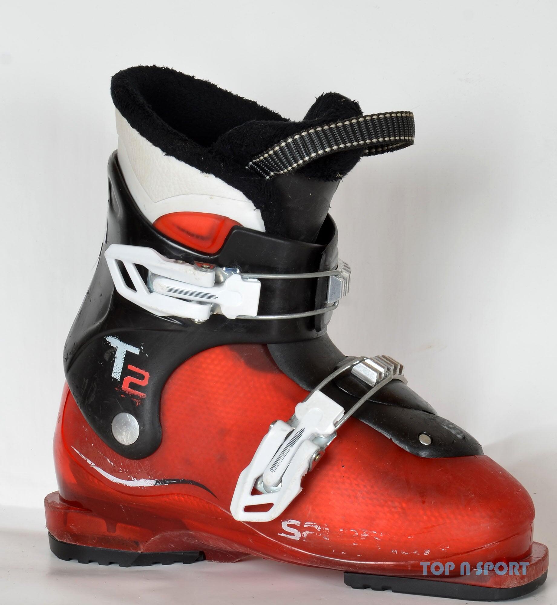 SALOMON RECONDITIONNE - Salomon T2 Rt Red - chaussures de ski d'occasion Junior - BON
