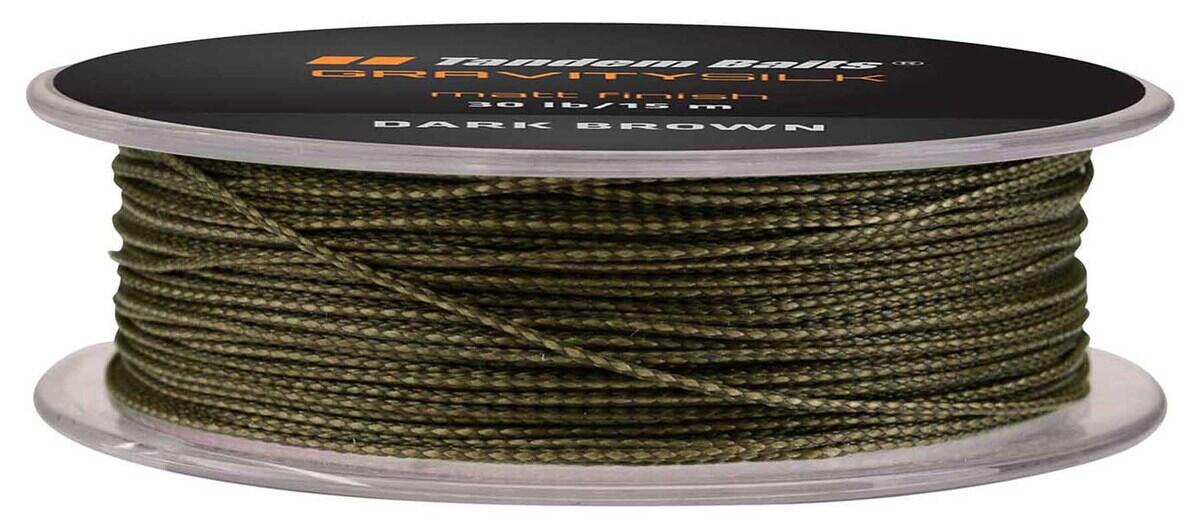 Terminale Carpa Stealth Silk Marrone Scuro 20m 30lb 2/5