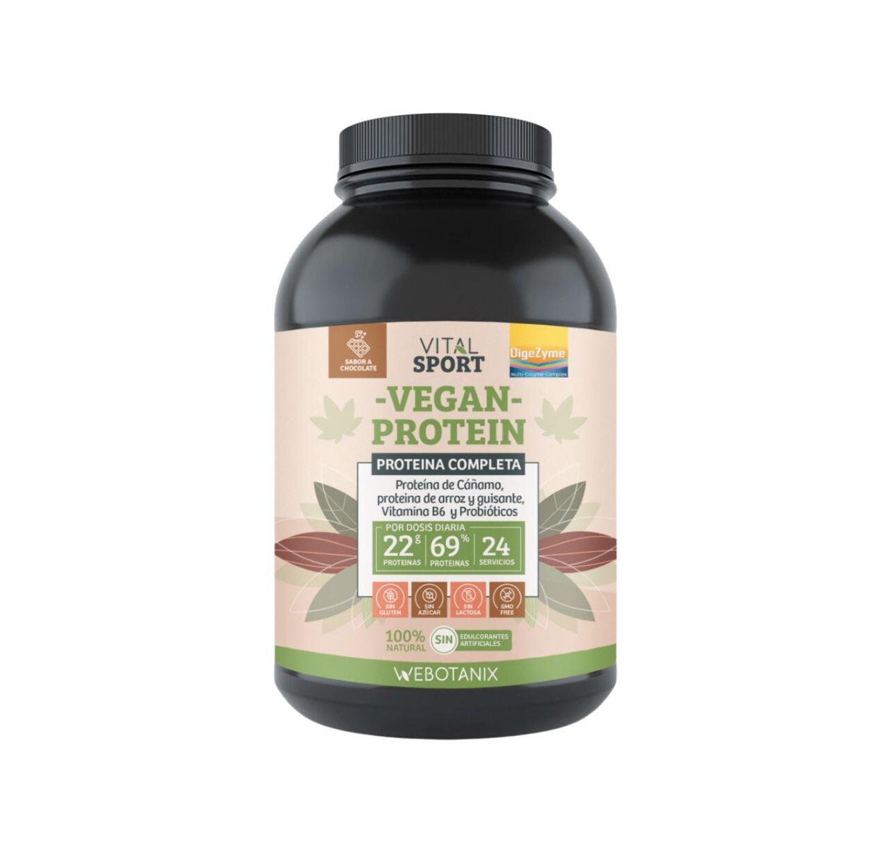 WEBOTANIX Proteína Vegan 23 g por dose com Ervilhas, Arroz e Cânhamo – 768 g