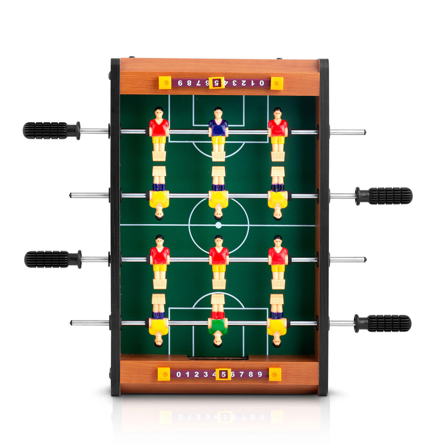 NEO-SPORT Tischfussballspiel Tischkicker Kicker Kickertisch Fußball aus Holz 3/7