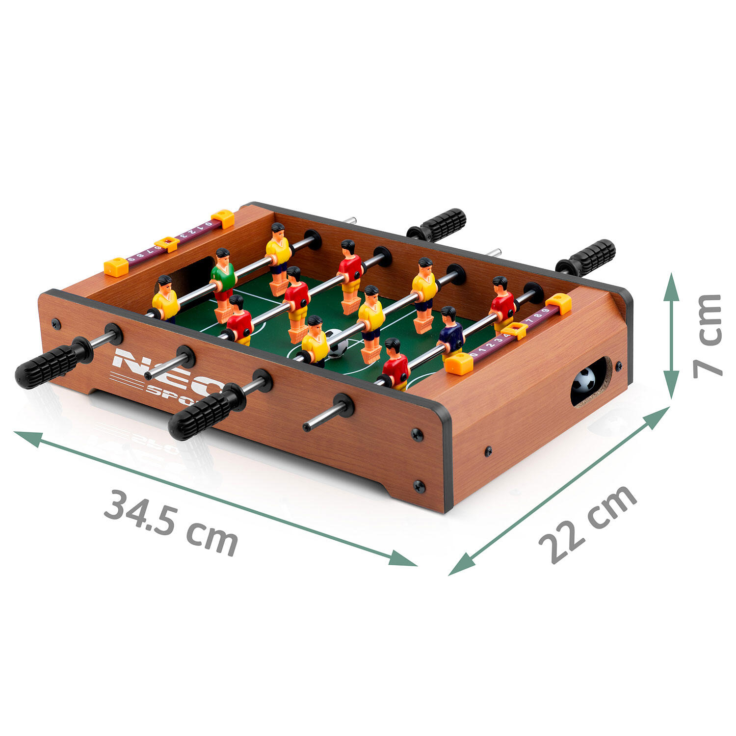 NEO-SPORT Tischfussballspiel Tischkicker Kicker Kickertisch Fußball aus Holz 7/7
